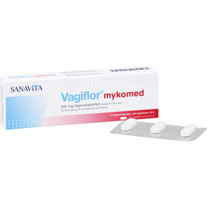 Vagiflor mykomed 200 mg Vaginaltabletten bei Pilzinfektionen der Scheide, 3 St. Tabletten