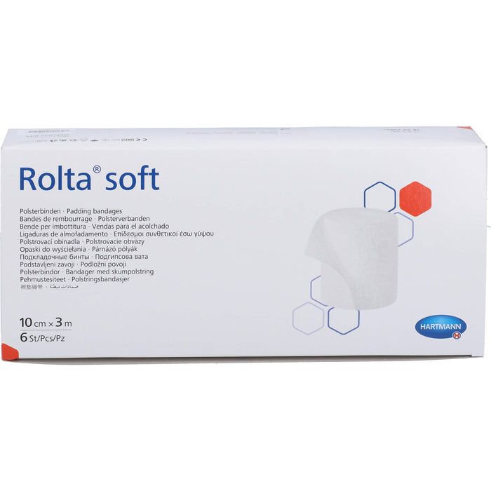 HARTMANN Rolta soft Synthetik-Wattebinden 10 cm x 3 m, 6 St. Binde