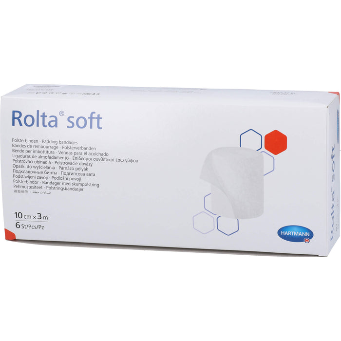 HARTMANN Rolta soft Synthetik-Wattebinden 10 cm x 3 m, 6 St. Binde