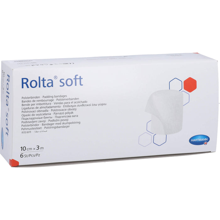 HARTMANN Rolta soft Synthetik-Wattebinden 10 cm x 3 m, 6 St. Binde