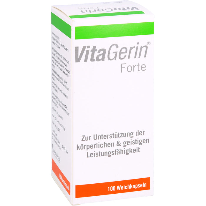 VitaGerin Forte Weichkapseln zur Unterstützung der körperlichen und geistigen Leistungsfähigkeit, 100 St. Kapseln