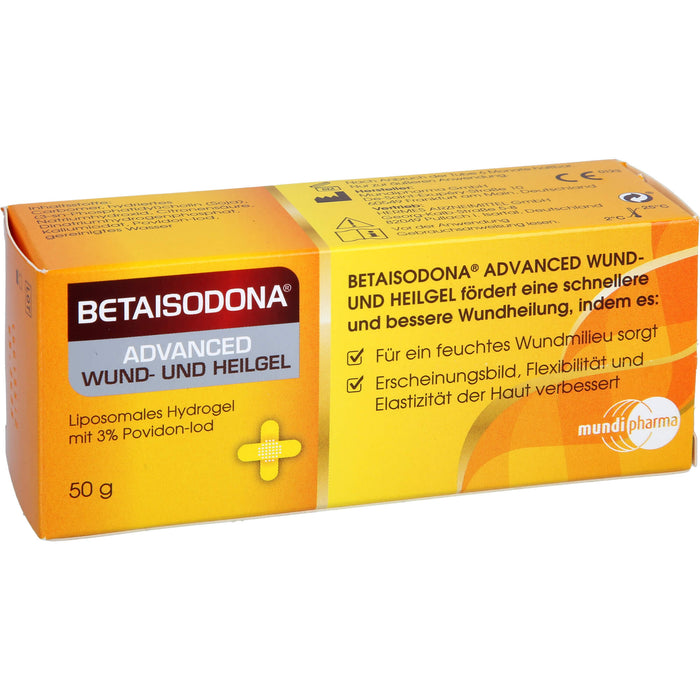 Betaisodona Advanced Wund- und Heilgel beschleunigt die Wundheilung und verbessert Flexibilität, Elastizität und Erscheinungsbild der Haut, 50 g Gel