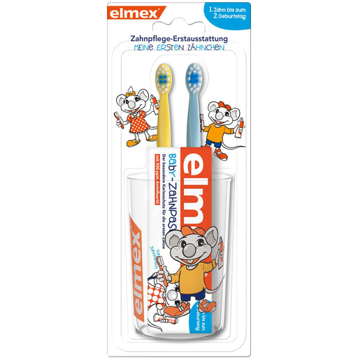 Elmex Baby Zahnpflege-Erstausstattung für Kinder von 0-2 Jahren, 1 St. Set