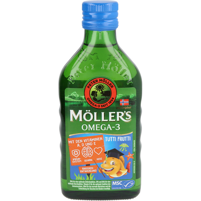Möller's Omega-3 Kids Fruchtgeschmack Lösung, 250 ml Lösung