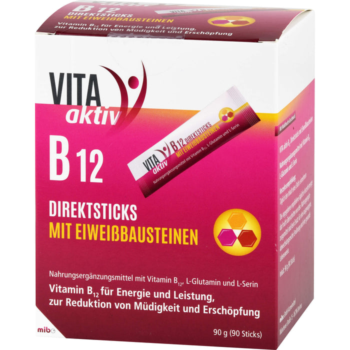VITA aktiv B 12 Direktsticks mit Eiweißbausteinen, 90 St BEU
