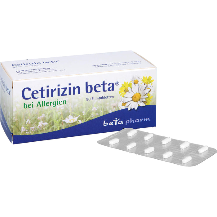 Cetirizin beta 10 mg, Filmtabletten, 90 St FTA