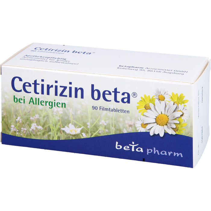 Cetirizin beta Filmtabletten bei Allergien, 90 St. Tabletten