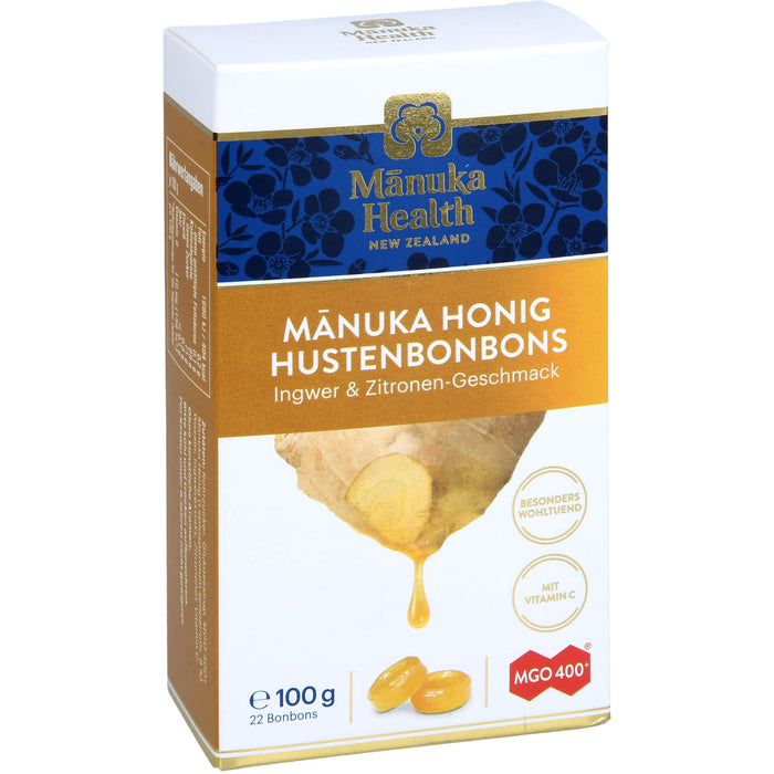 Manuka Health MGO 400+ Ingwer-Zitrone Lutschbonbons, 100 g Bonbons