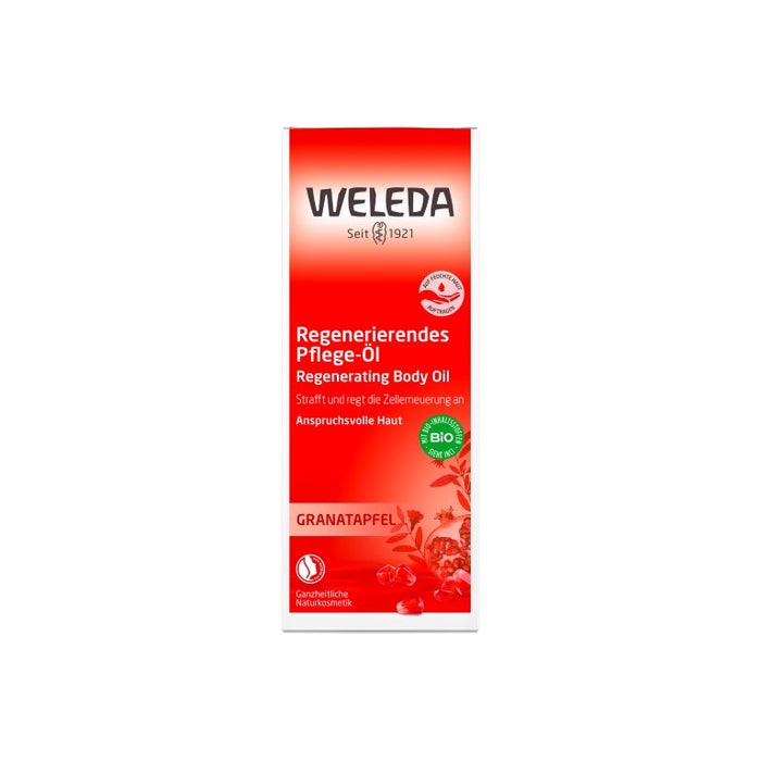 WELEDA Granatapfel regenerierendes Pflege-Öl strafft die Haut & regt die Zellerneuerung an, 100 ml Öl