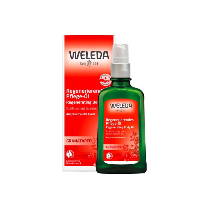 WELEDA Granatapfel regenerierendes Pflege-Öl strafft die Haut & regt die Zellerneuerung an, 100 ml Öl