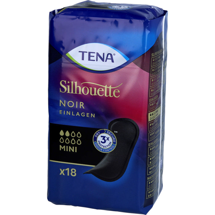 TENA Silhouette Mini Noir Inkontinenzeinlagen, 18 St. Einlagen