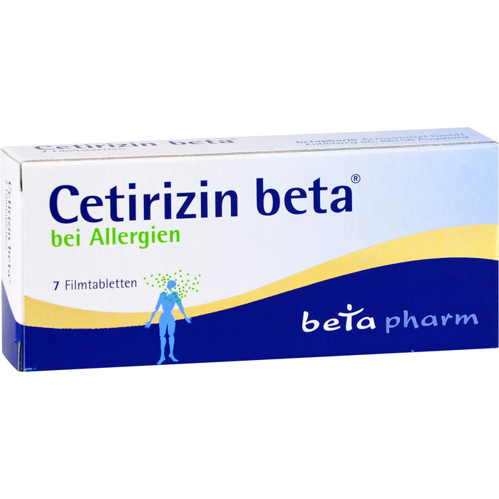 Cetirizin beta Filmtabletten bei Allergien, 7 St. Tabletten