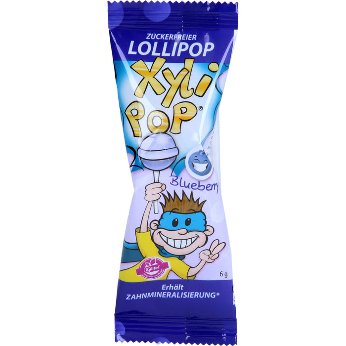 Miradent XyliPOP Lolli Blaubeere Zahnpflegelolli, 1 g Lutscher