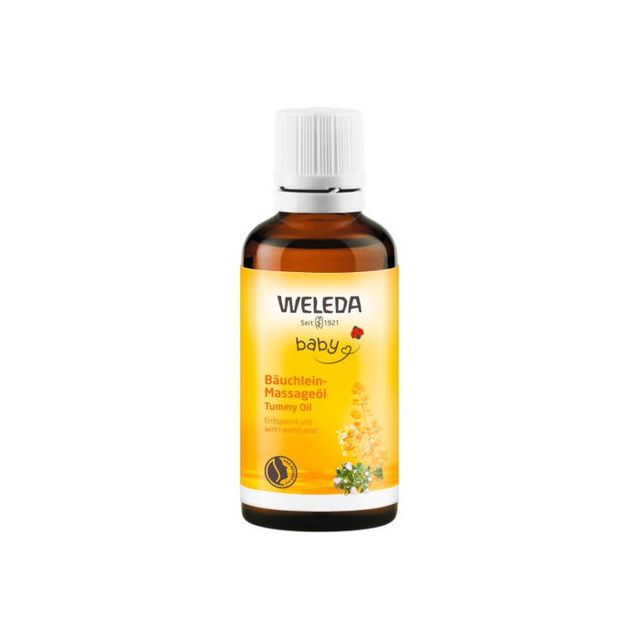 WELEDA Baby Bäuchlein-Massageöl entspannt und wirkt wohltuend, 50 ml Öl