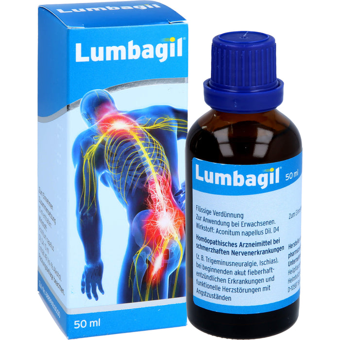 Lumbagil Tropfen bei Nervenschmerzen & Ischias, 50 ml Lösung