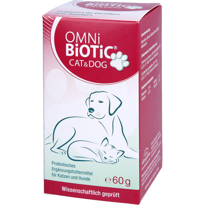 OMNi-BiOTiC Cat & Dog probiotisches Ergänzungsfuttermittel für Katzen & Hunde, 60 g Pulver