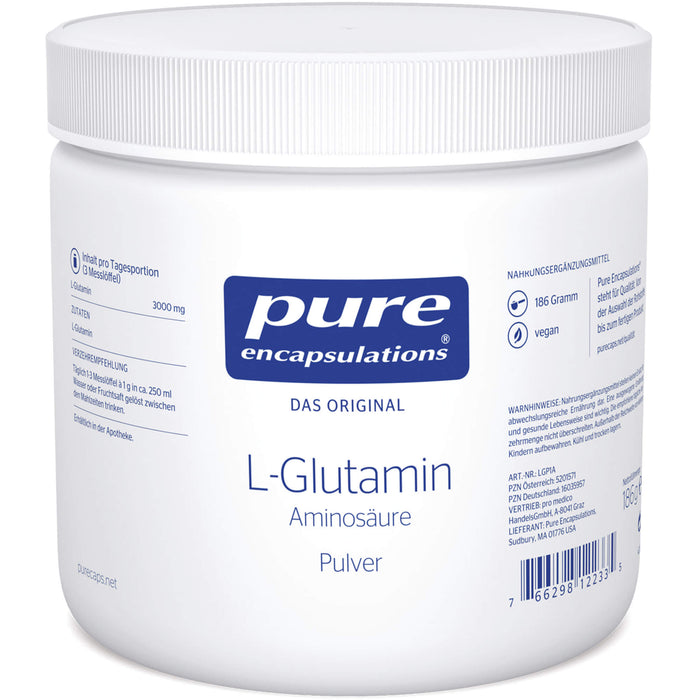 Pure Encapsulations L-Glutamin Pulver, 186 g Pulver