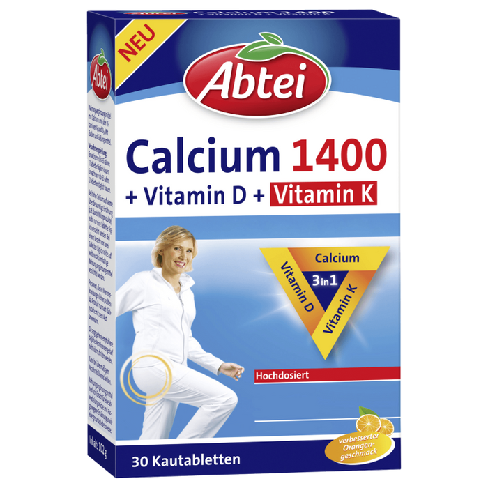 ABTEI Calcium 1400 Plus D3 & K, 30 St KTA