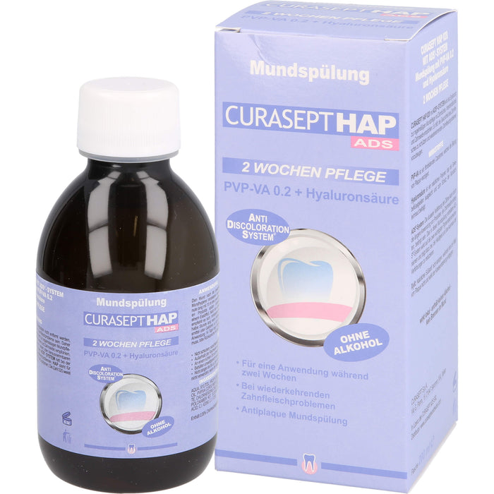 CURASEPT HAP020 PVP-VA 0,20 + Hyaluron Mundspülung, 200 ml Lösung