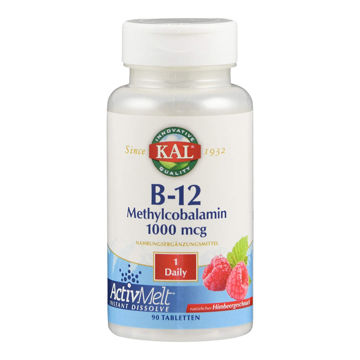 KAL Methylcobalamin Vitamin B12 1000 ug ActivMelt Lutschtabletten, 90 St. Schmelztabletten