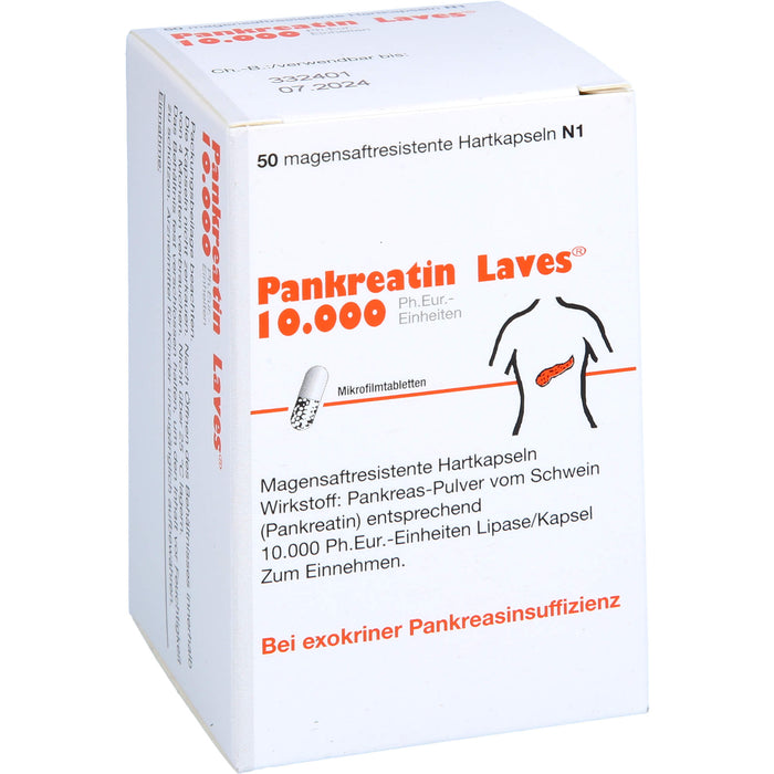 Pankreatin Laves 10.000 Ph.Eur.-Einheiten Hartkapseln, 50 St. Kapseln