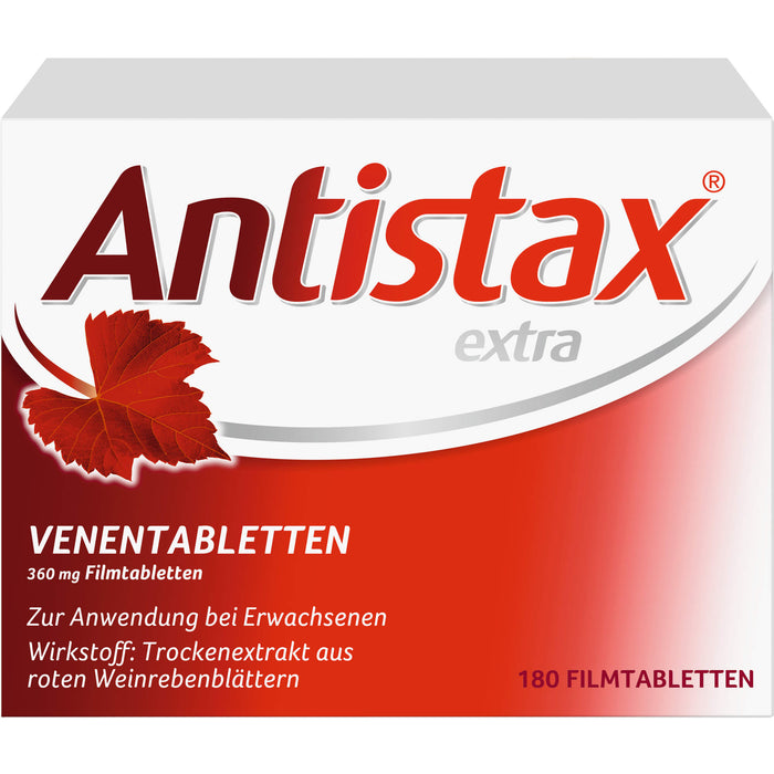 Antistax extra Venentabletten 360 mg bei Krampfadern, Besenreisern, schweren & geschwollenen Beinen, 180 St. Tabletten