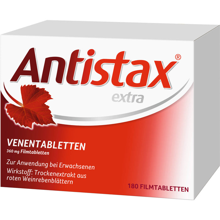 Antistax extra Venentabletten 360 mg bei Krampfadern, Besenreisern, schweren & geschwollenen Beinen, 180 St. Tabletten