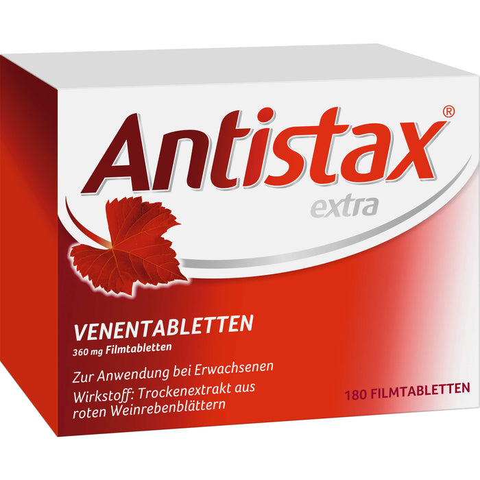 Antistax extra Venentabletten 360 mg bei Krampfadern, Besenreisern, schweren & geschwollenen Beinen, 180 St. Tabletten