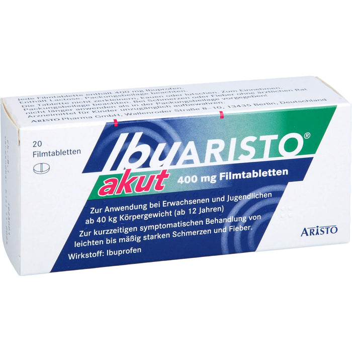 IbuARISTO akut 400 mg Filmtabletten, 20 St. Tabletten