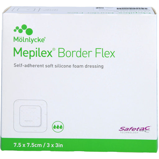 Mepilex Border Flex Schaumverband haftend 7,5 x 7,5 cm, 10 St. Verband