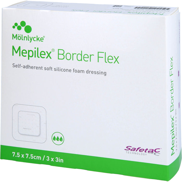 Mepilex Border Flex Schaumverband haftend 7,5 x 7,5 cm, 10 St. Verband