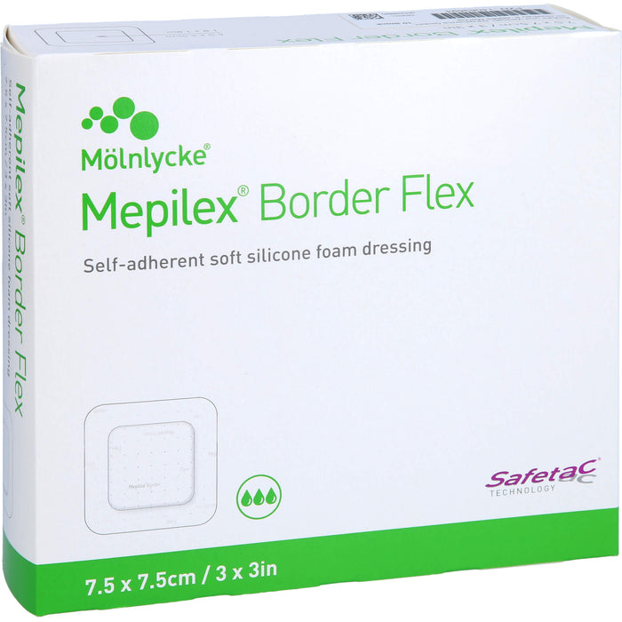 Mepilex Border Flex Schaumverband haftend 7,5 x 7,5 cm, 10 St. Verband