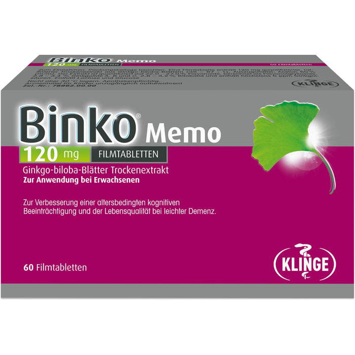 Binko Memo 120 Mg Filmtabl, 60 St FTA