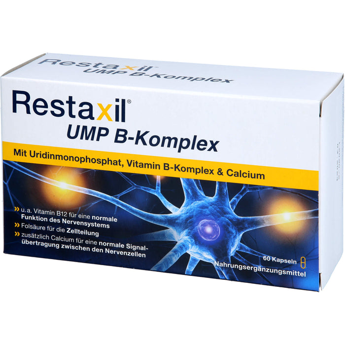 Restaxil UMP B-Komplex Kapseln für eine normale Funktion des Nervensystems und der Zellteilung, 60 St. Kapseln