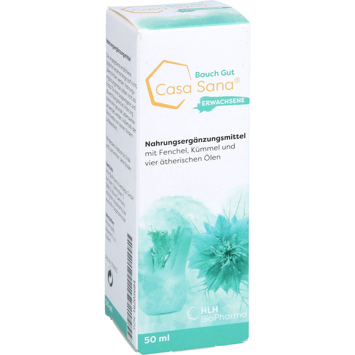 Casa Sana Bauch Gut Lösung Pflanzenextrakte für einen entspannten Bauch für Erwachsene, 50 ml Lösung