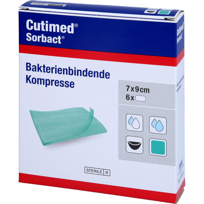 CUTIMED SORBACT KOMPRESSEN 7X9 CM 6, 6 St KOM