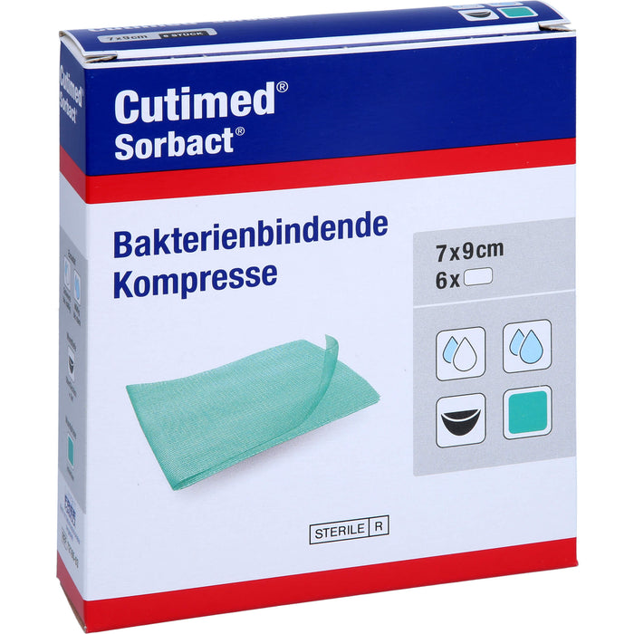 CUTIMED SORBACT KOMPRESSEN 7X9 CM 6, 6 St KOM