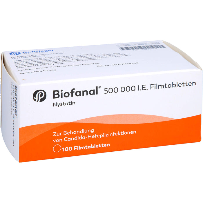 Biofanal 500.000 I.E. Filmtabetten bei Candida-Hefepilzerkrankungen, 100 St. Tabletten