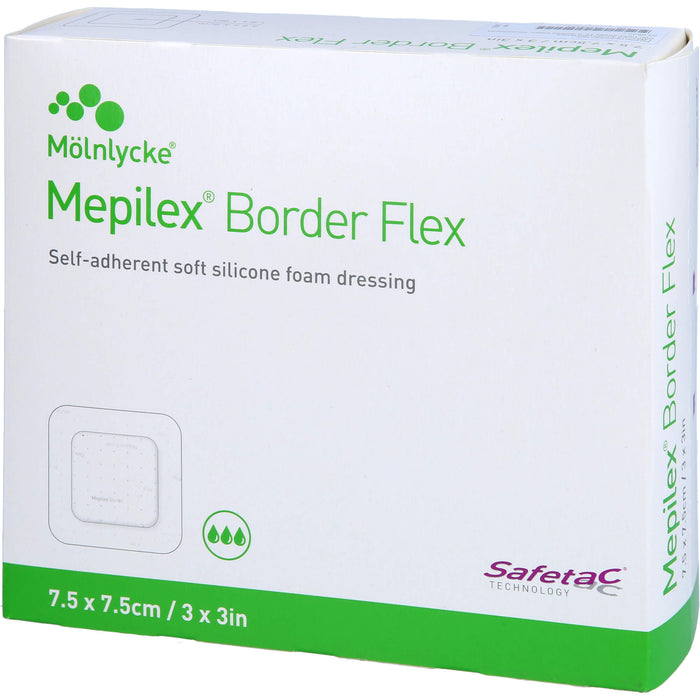 MEPILEX Border Flex Schaumverb.haftend 7,5x7,5 cm, 10 St VER