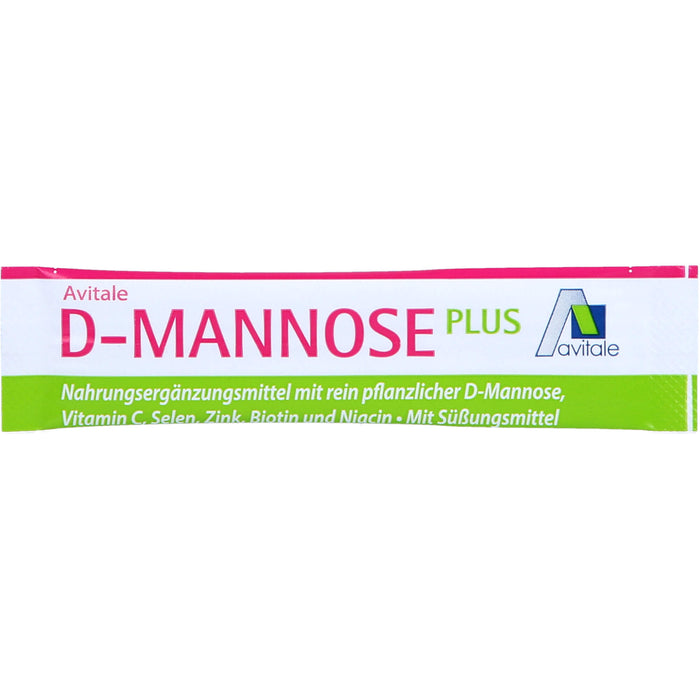 Avitale D-Mannose Pulver mit Vitamin C, Zink und Selen für ein normales Immunsystem zum Erhalt der Blasenschleimhaut, 60 St. Beutel