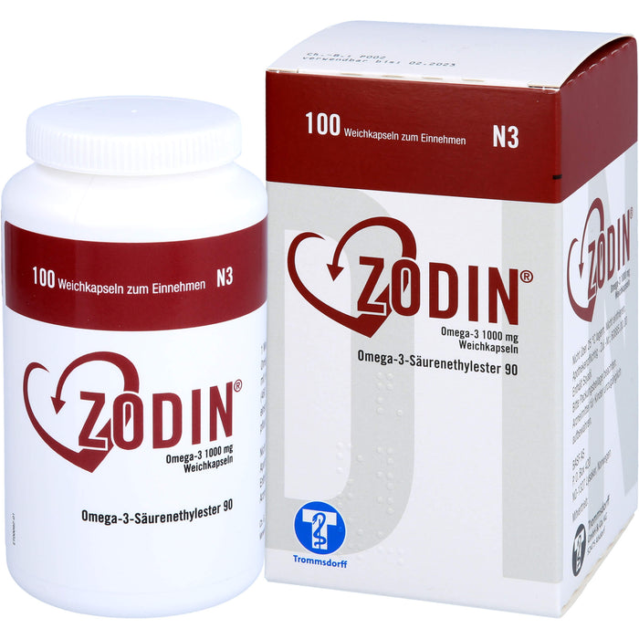 Zodin® Omega-3 1000 mg Weichkapseln, 100 St WKA