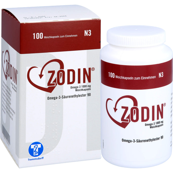 Zodin® Omega-3 1000 mg Weichkapseln, 100 St WKA