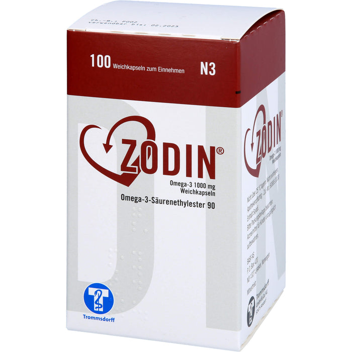 Zodin® Omega-3 1000 mg Weichkapseln, 100 St WKA