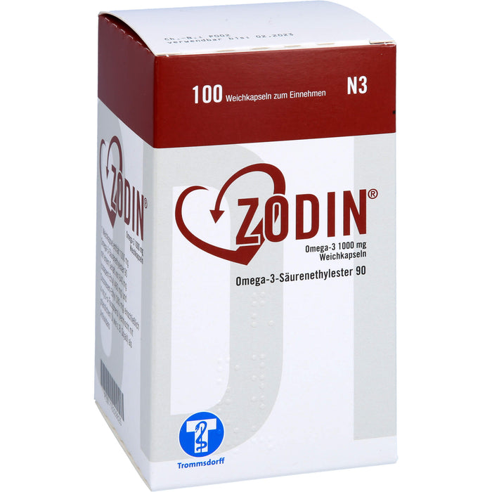 Zodin® Omega-3 1000 mg Weichkapseln, 100 St WKA