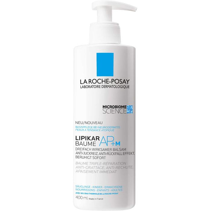 La Roche-Posay Lipikar Baume AP+M dreifach wirksamer Balsam Anti-Juckreiz und Anti-Rückfall Effekt, 400 ml Balsam