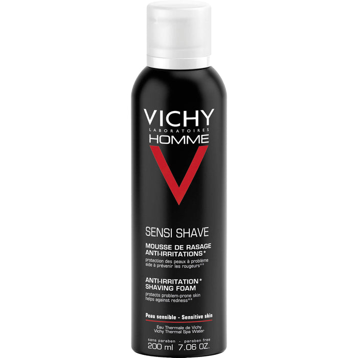 VICHY Homme Sensi Shave Rasierschaum gegen Hautirritationen, 200 ml Schaum