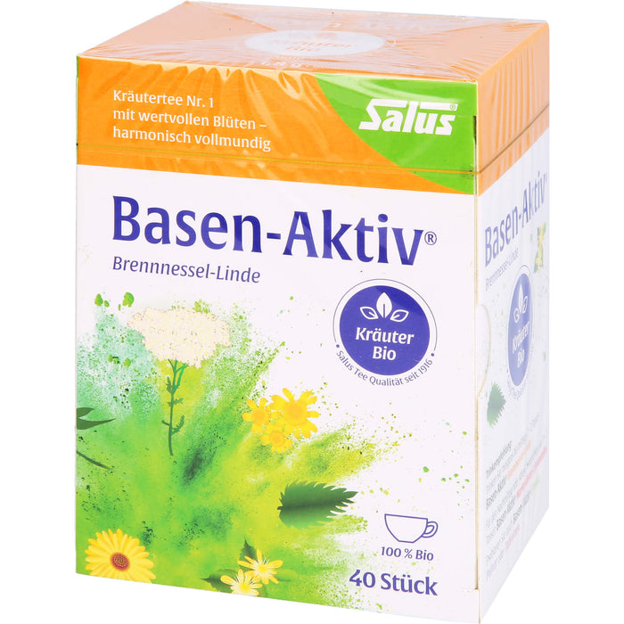 Salus Basen-Aktiv Tee Nr. 1 Brennnessel-Linde bio harmonisch und vollmundig, 40 St. Beutel