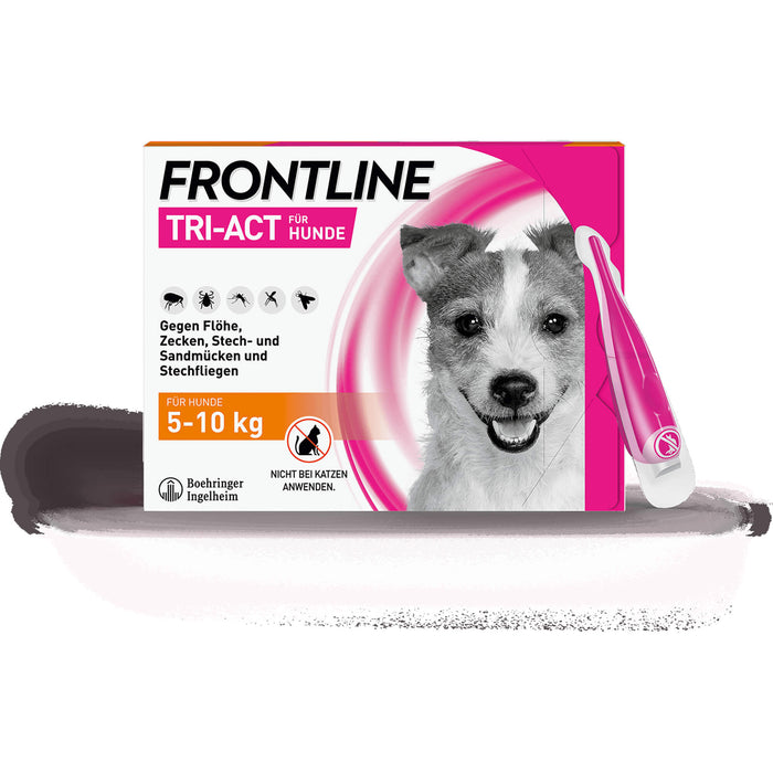 FRONTLINE Tri-Act Lösung gegen Zecken, Flöhe und fliegende Insekten beim Hund (5-10 kg), 3 St. Einzeldosisbehältnisse