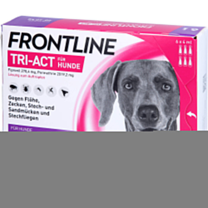 FRONTLINE TRI-ACT Lösung gegen Zecken, Flöhe und fliegende Insekten beim Hund (20-40kg), 6 St. Einzeldosisbehältnisse