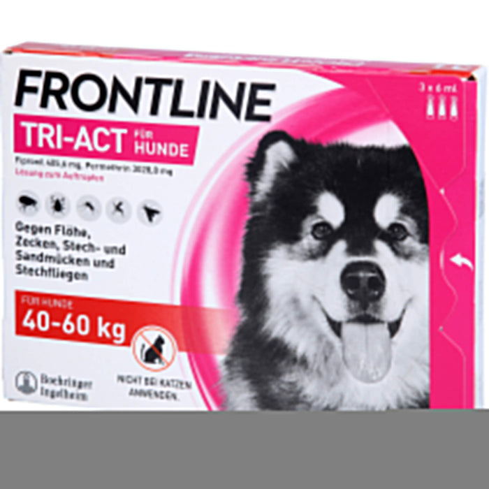 FRONTLINE TRI-ACT Lösung gegen Zecken, Flöhe und fliegende Insekten beim Hund (40-60kg), 3 St. Einzeldosisbehältnisse